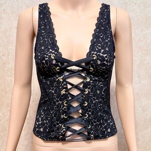 Victoria's Secret Black Lace Top size 34c